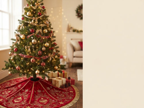 Christmas Tree Skirts & Collars — Faux Fur, Woven & More