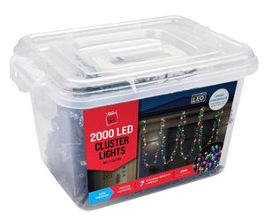 2000 LED Cluster Lights Multi (29m) - View 3