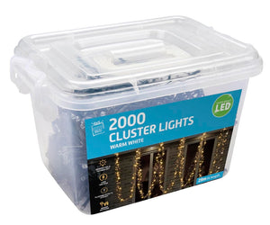 2000 LED Cluster Lights Warm White (29m) - View 3