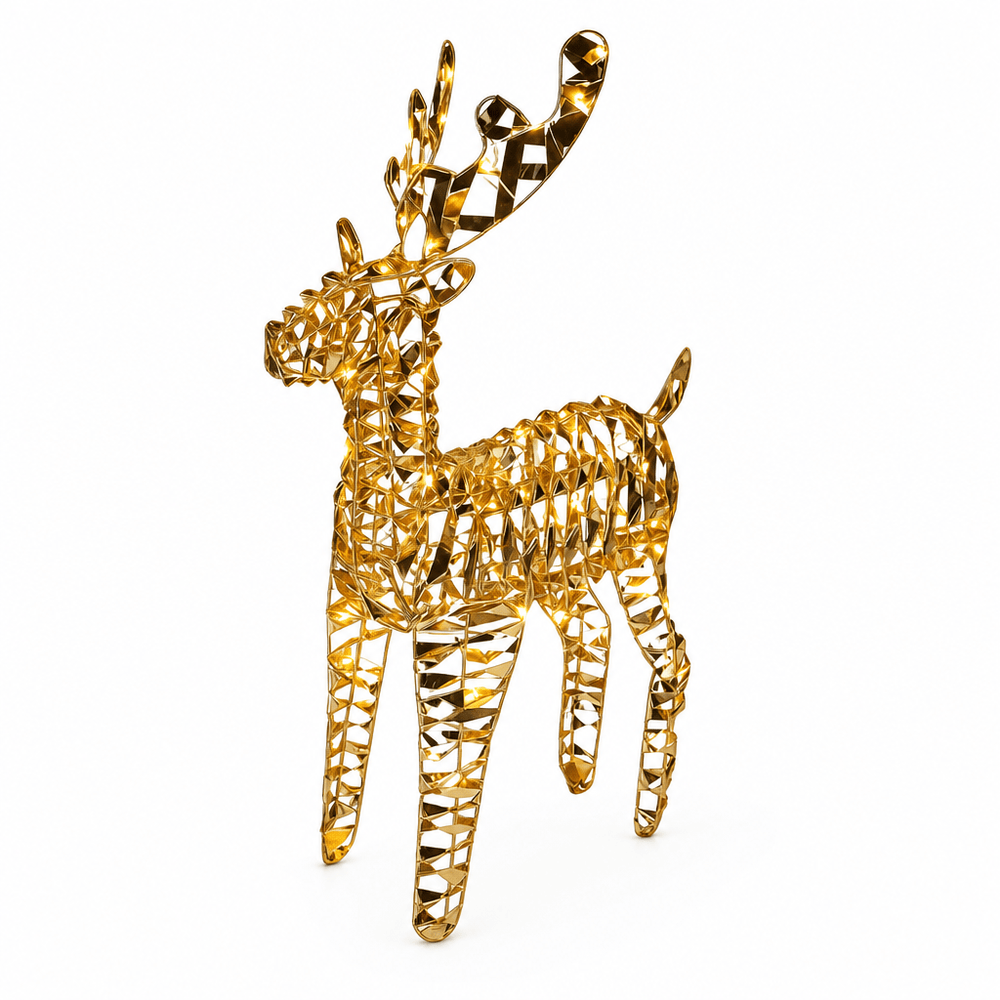 60 LED Gold Micro Reindeer (60cm)