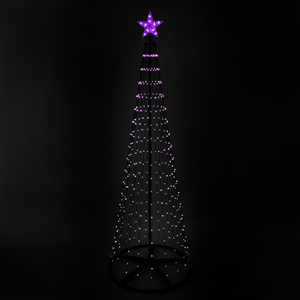 LED Colour Change Spiral Tree with Star (210cm)