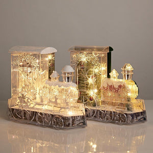Light Up Train Engine with Winter Scene Asst - View 6