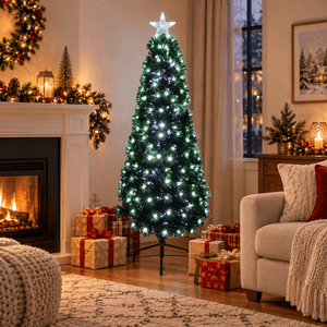 Fibre Optic Tree Slim with Cool White LEDs (1.5m) - View 1
