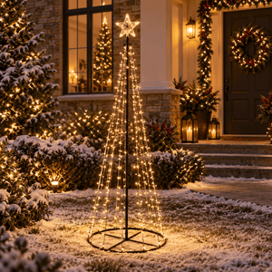 LED Warm White Christmas Cone Tree - View 1