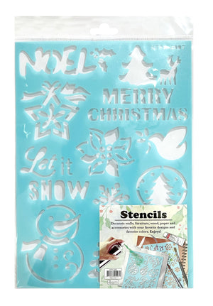 Plastic Snow Spray Stencil Asst - View 8