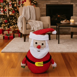 Battery LED Mesh Tinsel Santa (60cm)