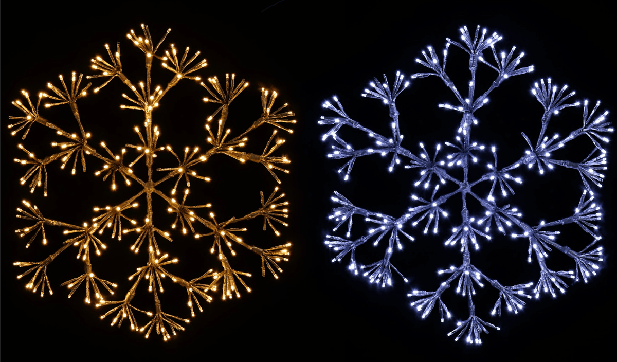 LED Gold/Silver Twinkling Sparkle Snowflake (60cm)