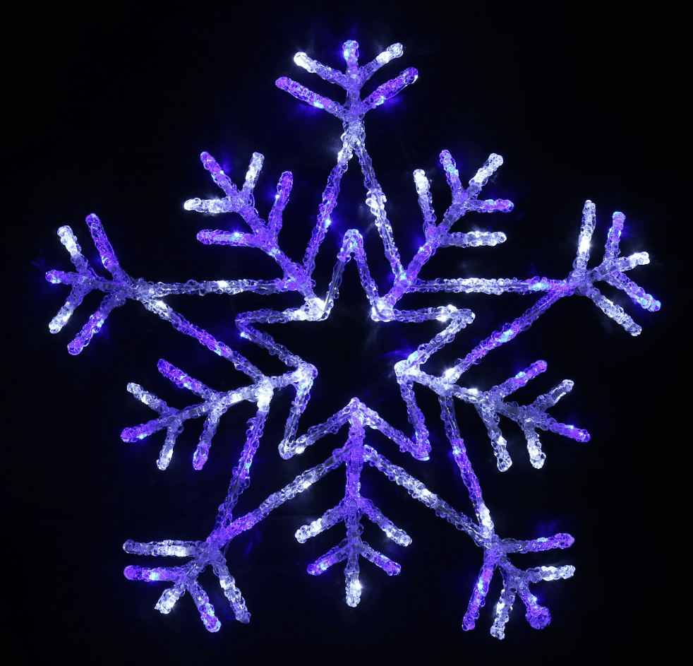 LED Flashing Acrylic Snowflake (65cm)
