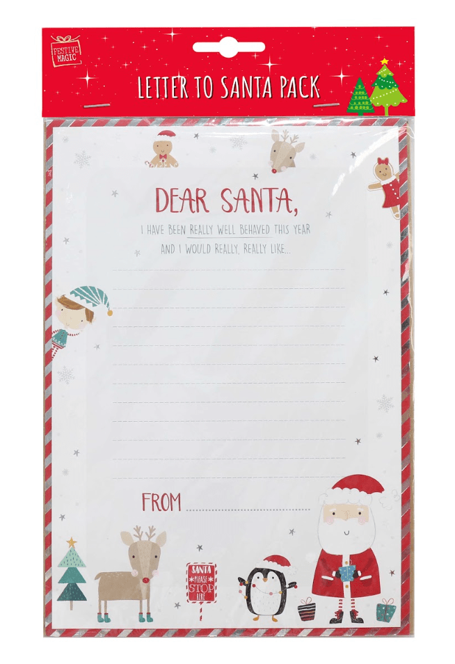 Foiled Letter To Santa Pack (2pk)