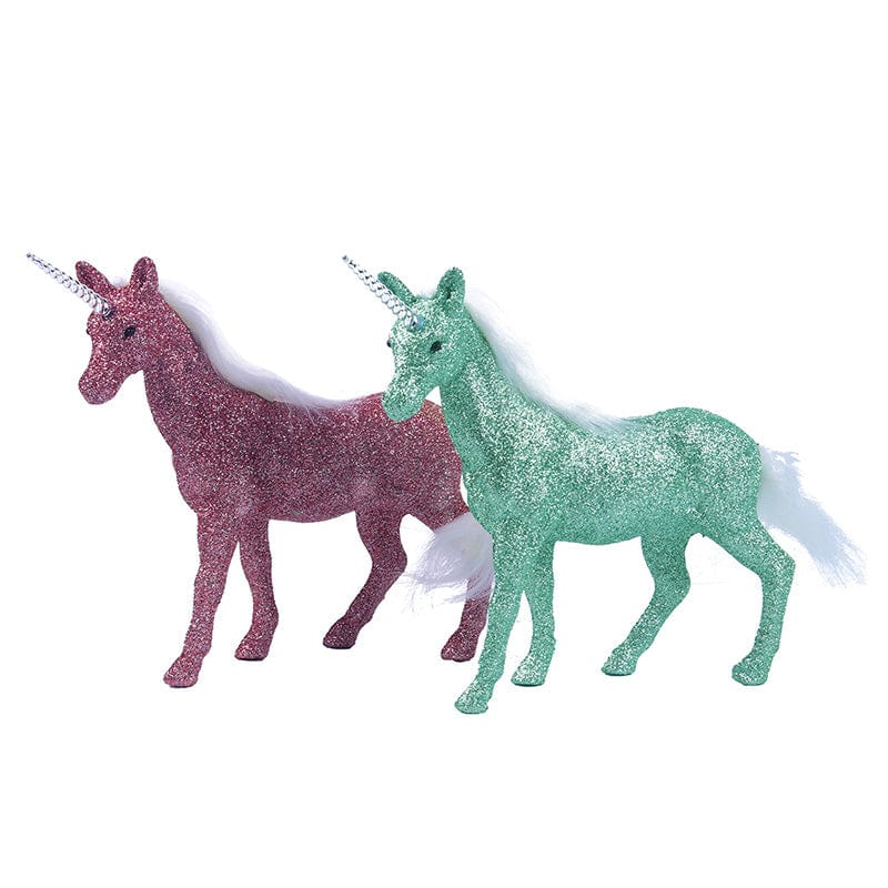 Pink or Mint Glitter Unicorn 2 Asst (19x20cm)