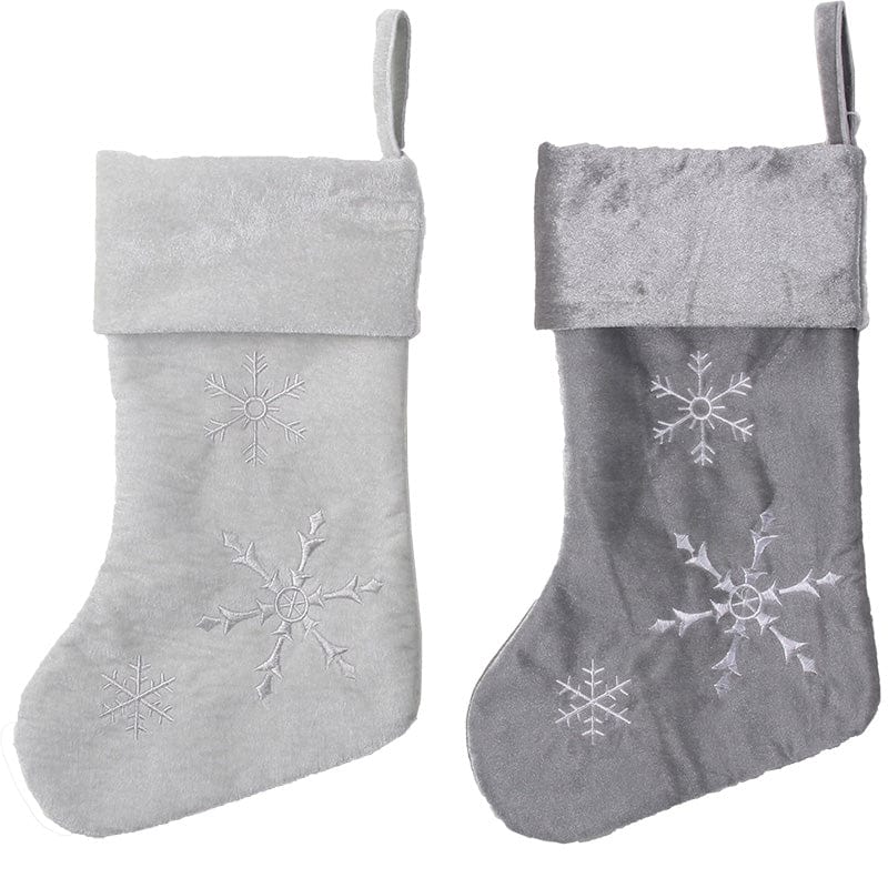 Snowflake Stockings 2 Asst (46x25cm)