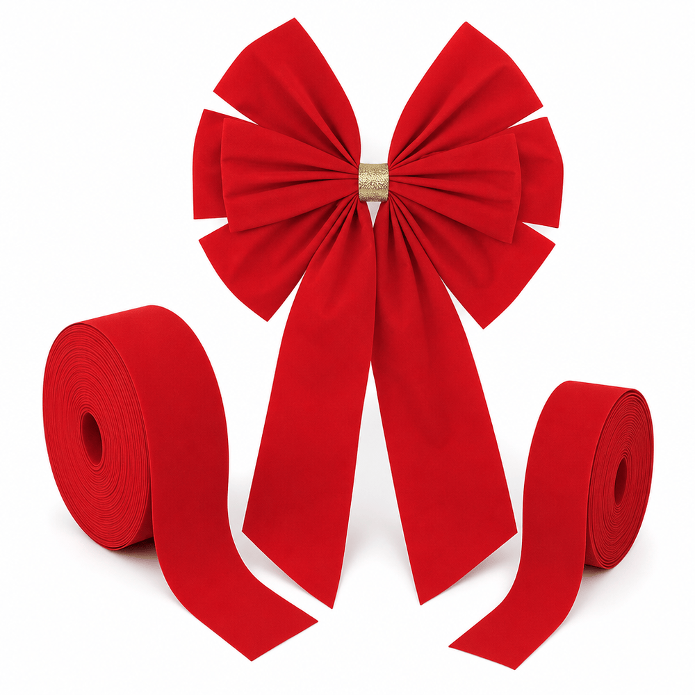 Festive Red Door Bow Set
