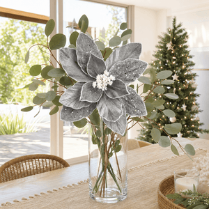 Platinum Velvet Poinsettia (29cm)