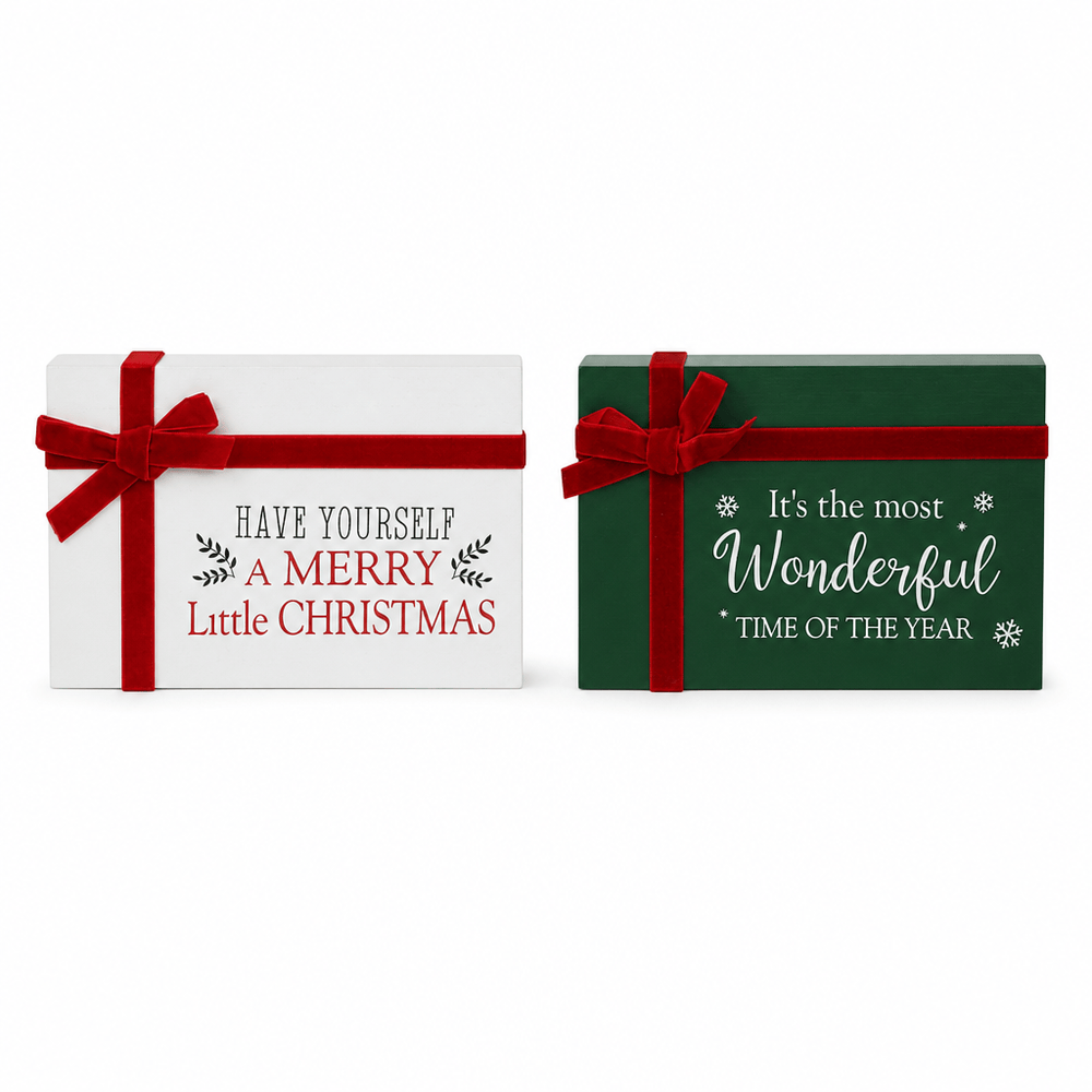 Red Christmas Sign (20x13x2.5cm)