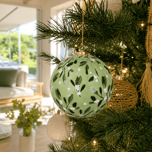 Sage Mistletoe Bauble (10cm)