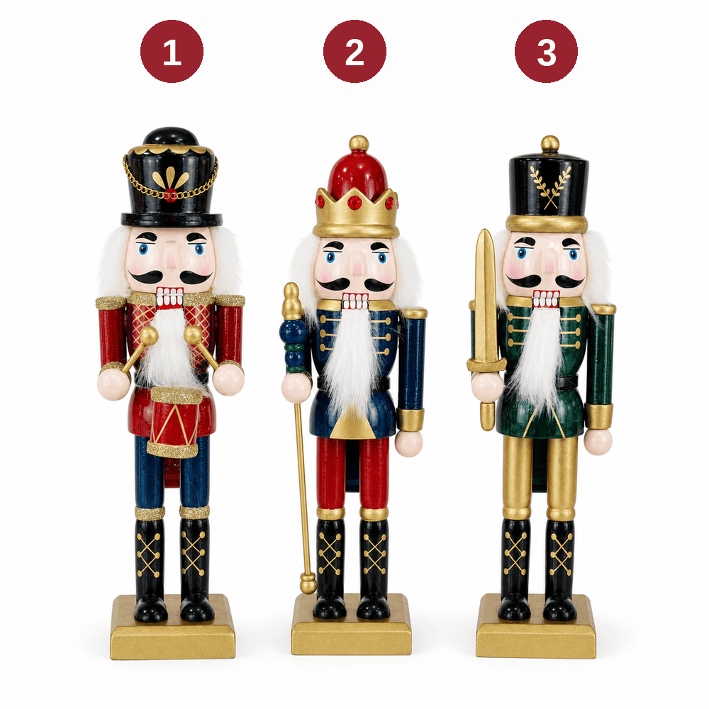 Rich Metallic Nutcracker (25cm) - Style 1, Style 2 and Style 3