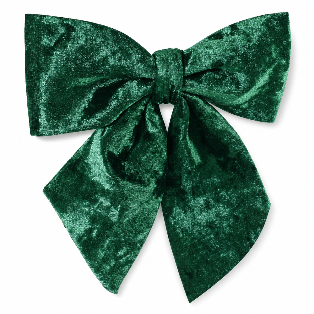Green Regal Velvet Bow (24cm)