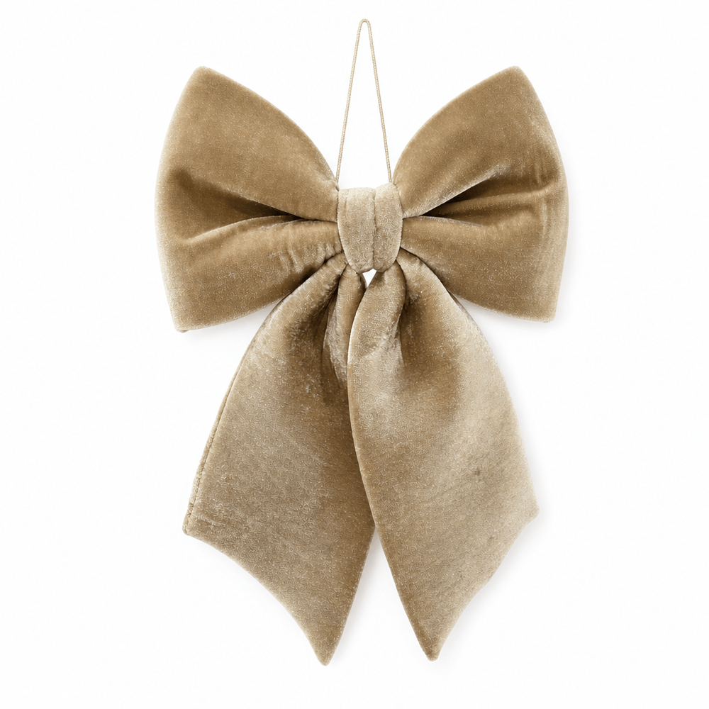 Champagne Luxe Velvet Bow (45cm)