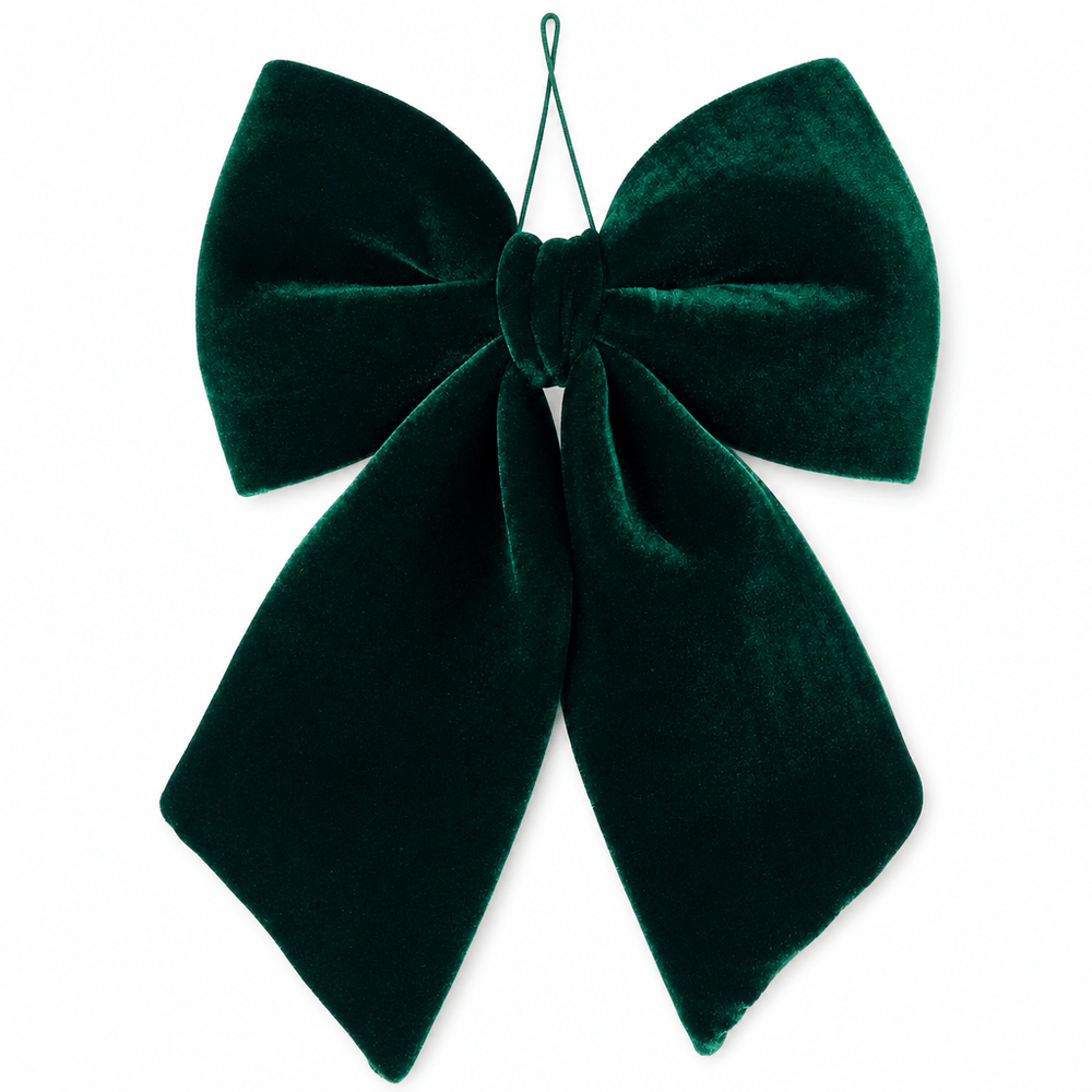 Green Luxe Velvet Bow (45cm)