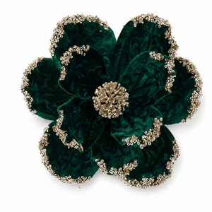 Green Gilded Magnolia Clip