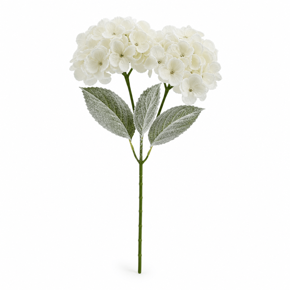 White Snowy Hydrangea Stem (64cm)