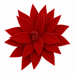 Red Jumbo Poinsettia Stem (47cm)