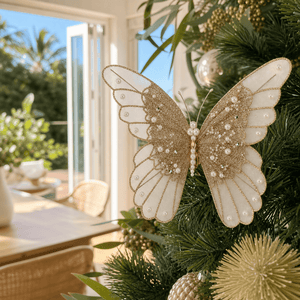 Champagne Organza Monarch Butterfly