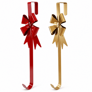Metal Bow Wreath Hanger (38cm) Asst