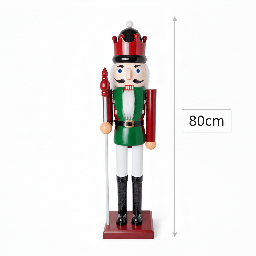 Burgandy and Green Nutcracker (80cm)