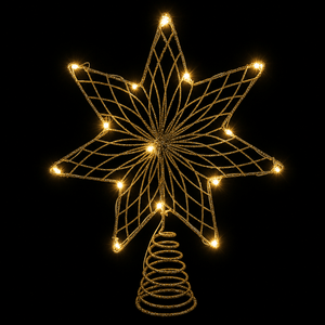LED Champagne Star Tree Topper