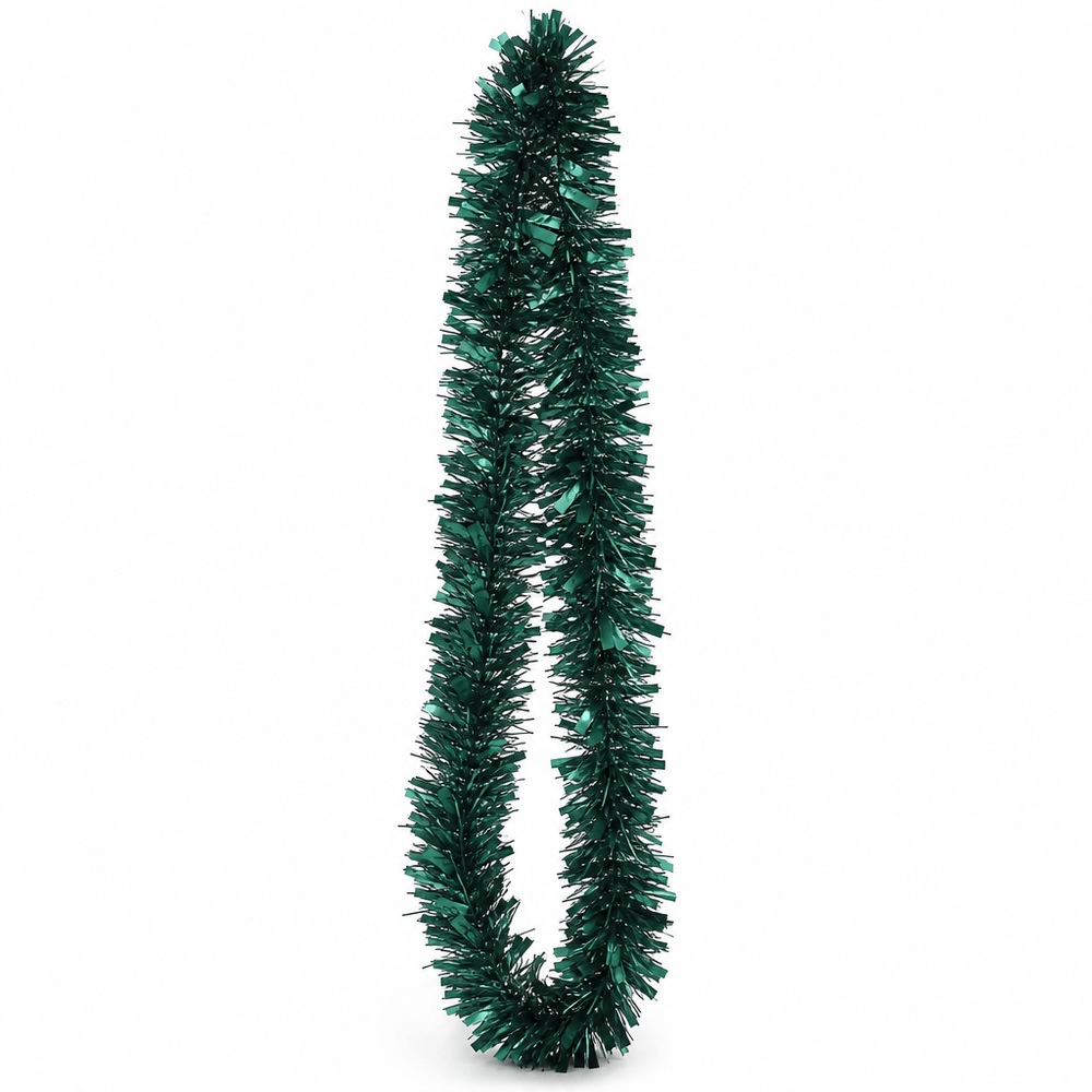 Mixed Cut Tinsel Dark Green (2.4m)