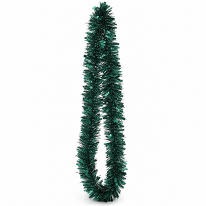 Mixed Cut Tinsel Dark Green (2.4m)