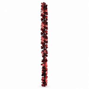 Fine Cut Matte Tinsel with Dots Burgandy (2m)