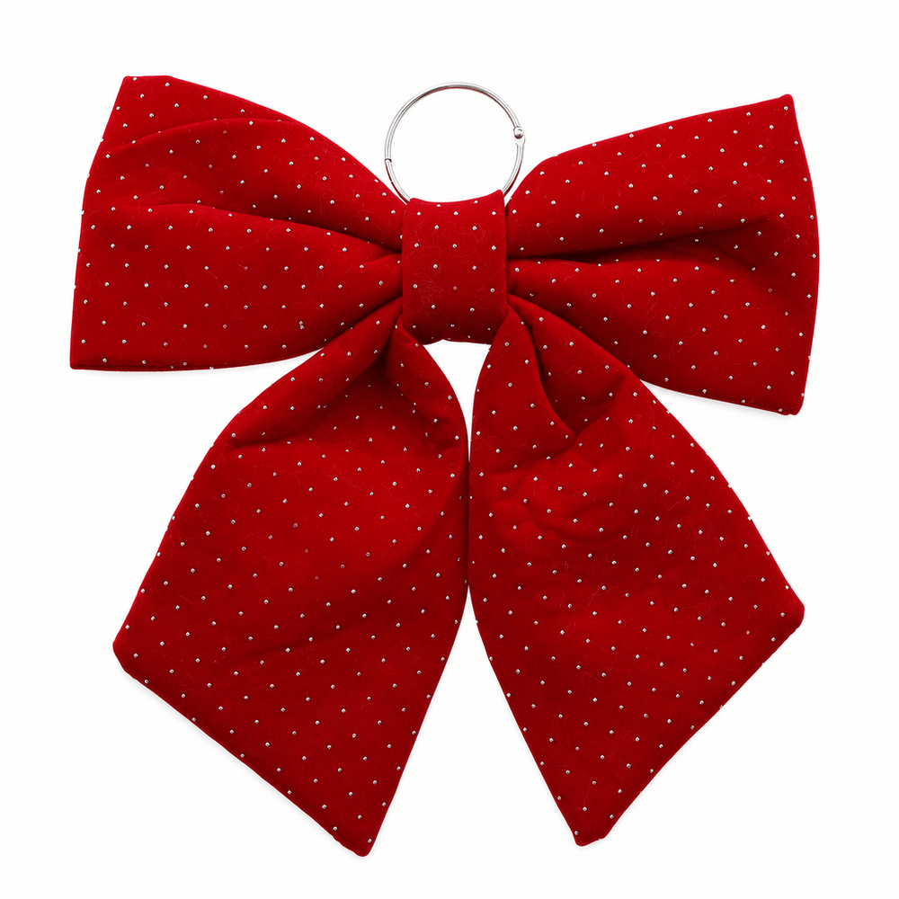 Red Velvet Shimmer Bow