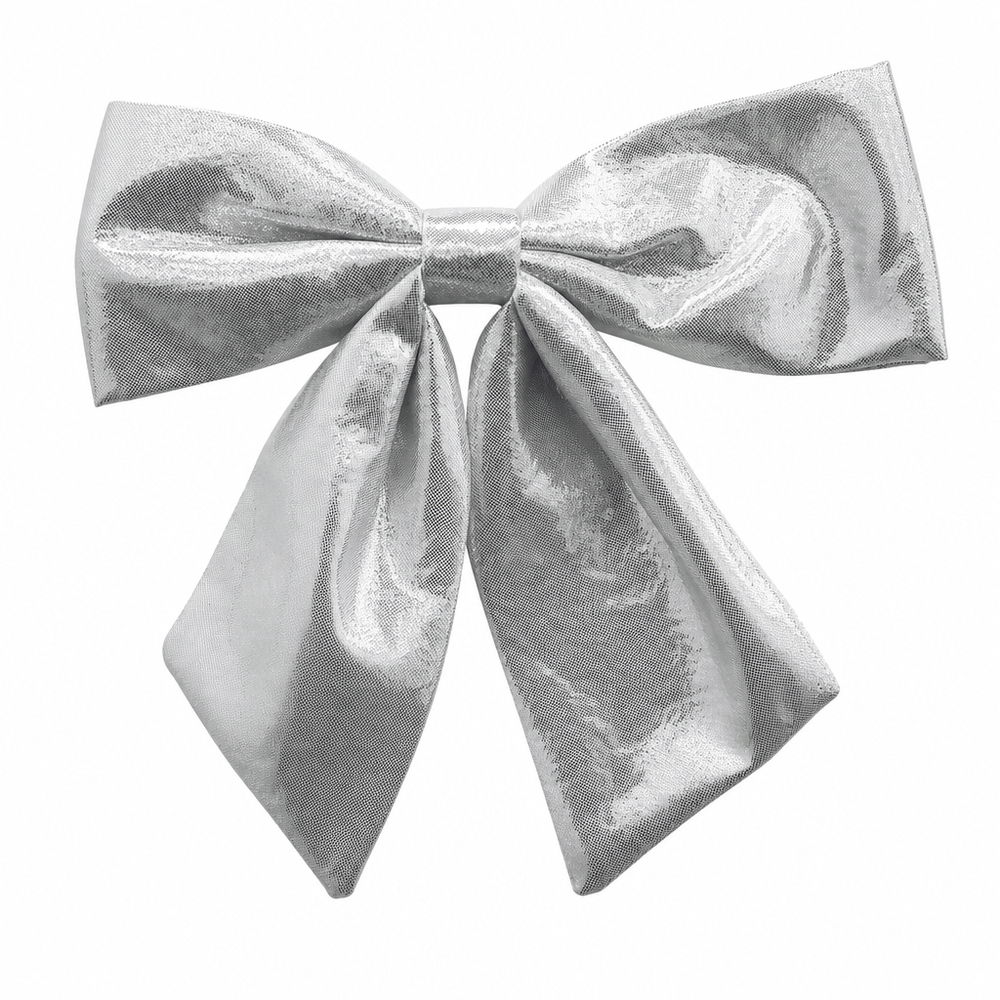 Silver Crinkle Bow