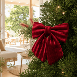 Red Crinkle Bow
