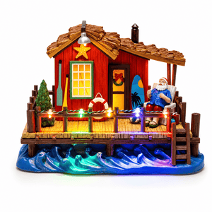 LED Santa's Beach House