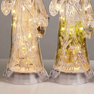 Light Up Metallic Santa (30cm) - View 3