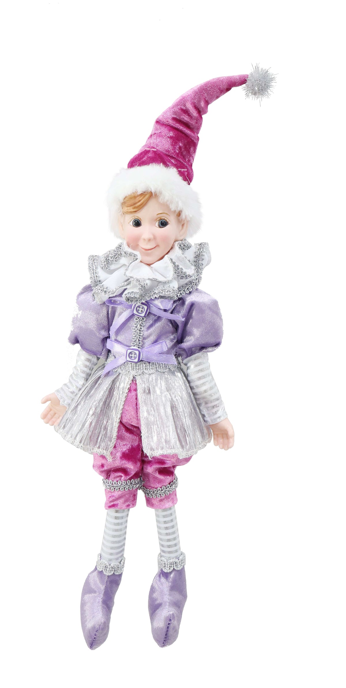 Frosted Pink and Purple Elves 3 Asst (38cm)