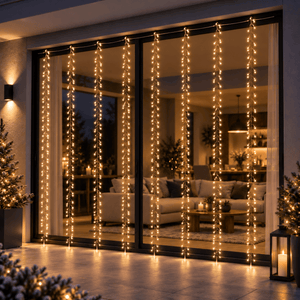 LED Warm White Cluster Curtain (2x2.4m) - View 1