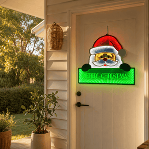 LED Infinity Merry Christmas Santa Light - lifestyle