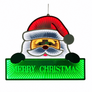 LED Infinity Merry Christmas Santa Light