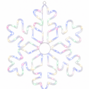LED Solar Flashing Snowflake Motif Multicolour (53cm x 53cm)