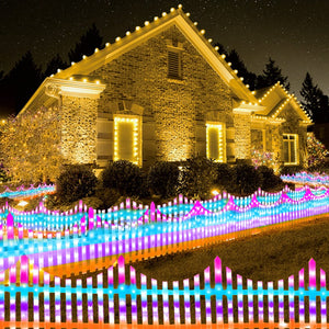 LED Picket Fence Carnival 264cm x 28cm 8 Pack