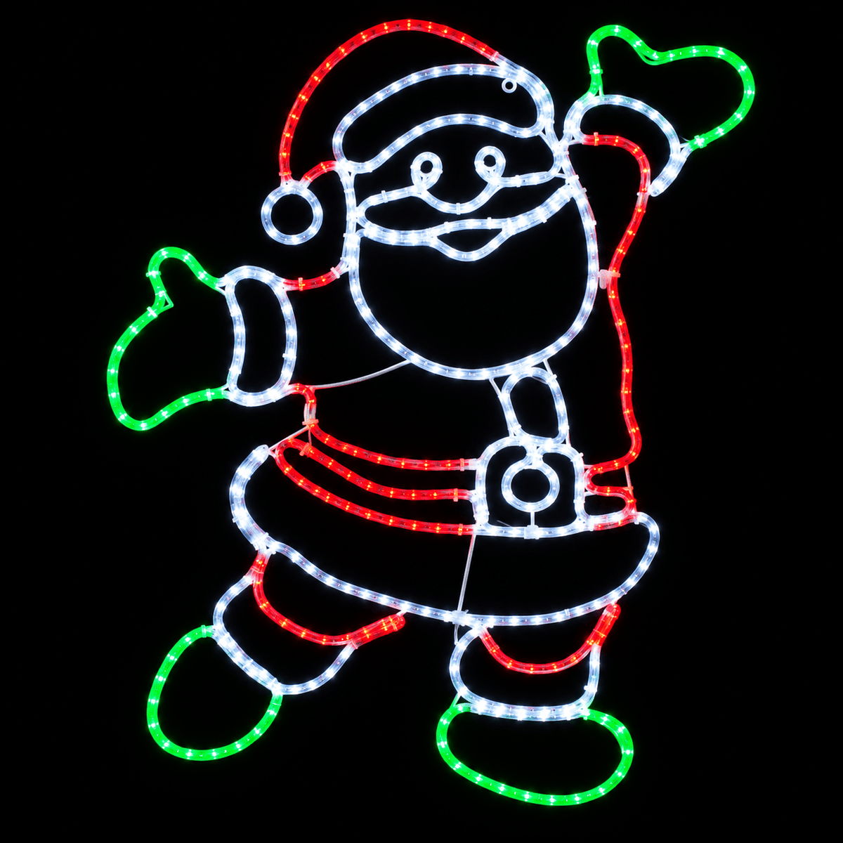 LED Happy Santa Rope Light Motif (100cm) - View 2