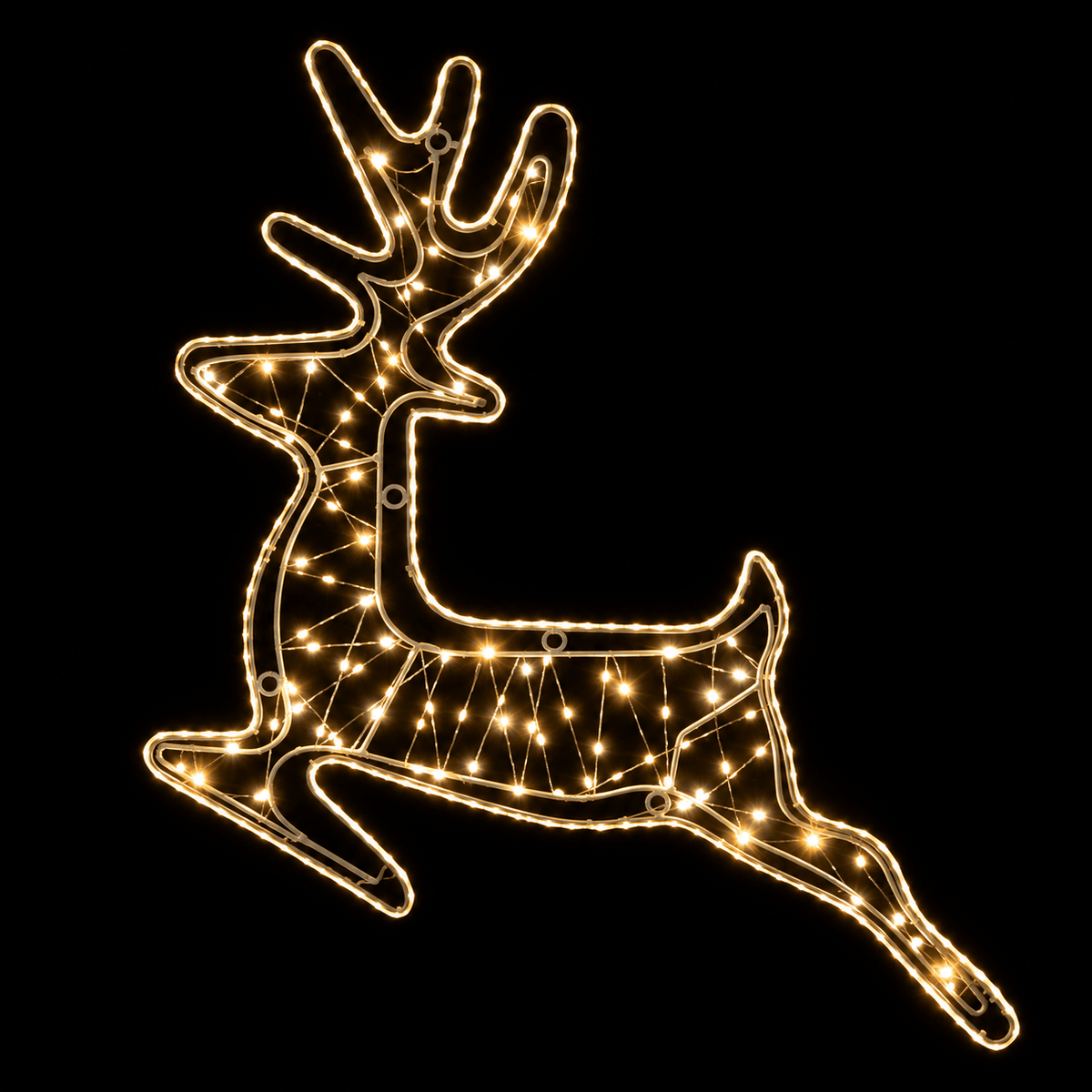 LED Dew Drop Leaping Reindeer Motif - View 2