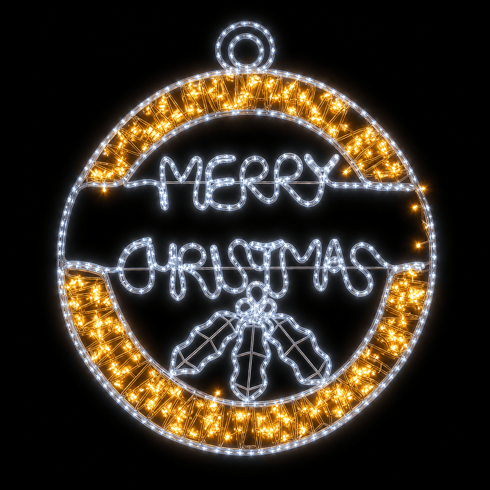 LED Ropelight Merry Christmas Bauble Motif - View 2