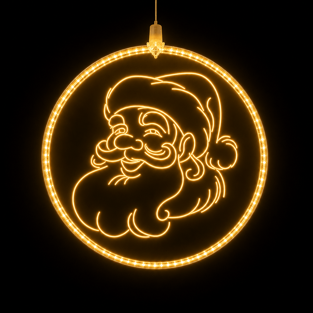 LED Santa Face Pendant Light Motif (30cm )
