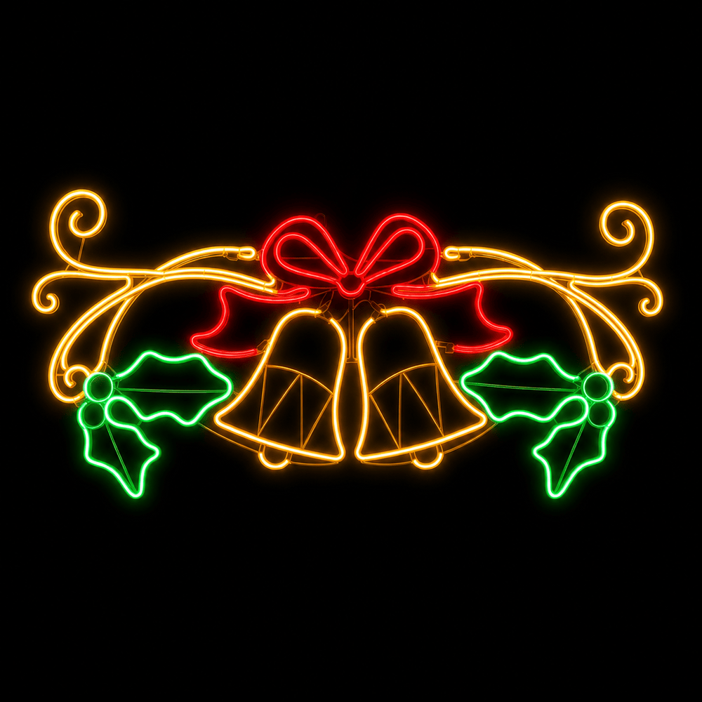 LED Neonflex Holly Draping Twin Bells (150cm x 51cm)