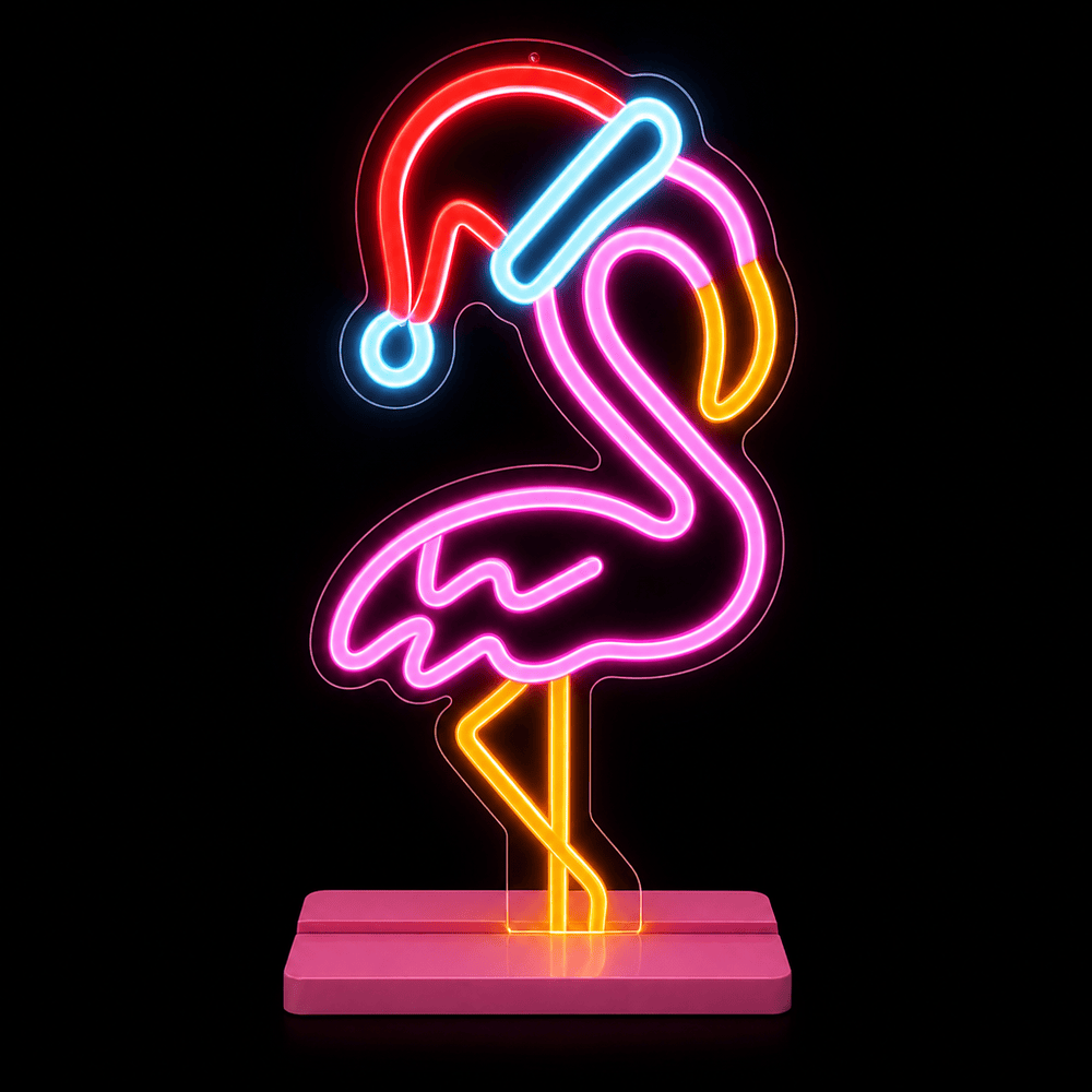 LED Neonflex Flamingo on Base (43cm)